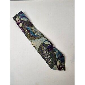 Vintage Cezani Silk Peacock Tie